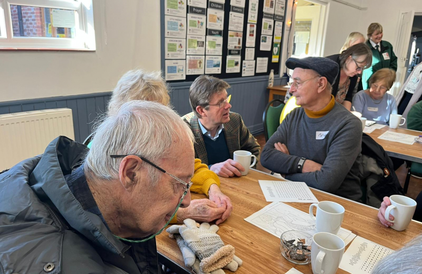 Greg chats to attendees of Memory cafe